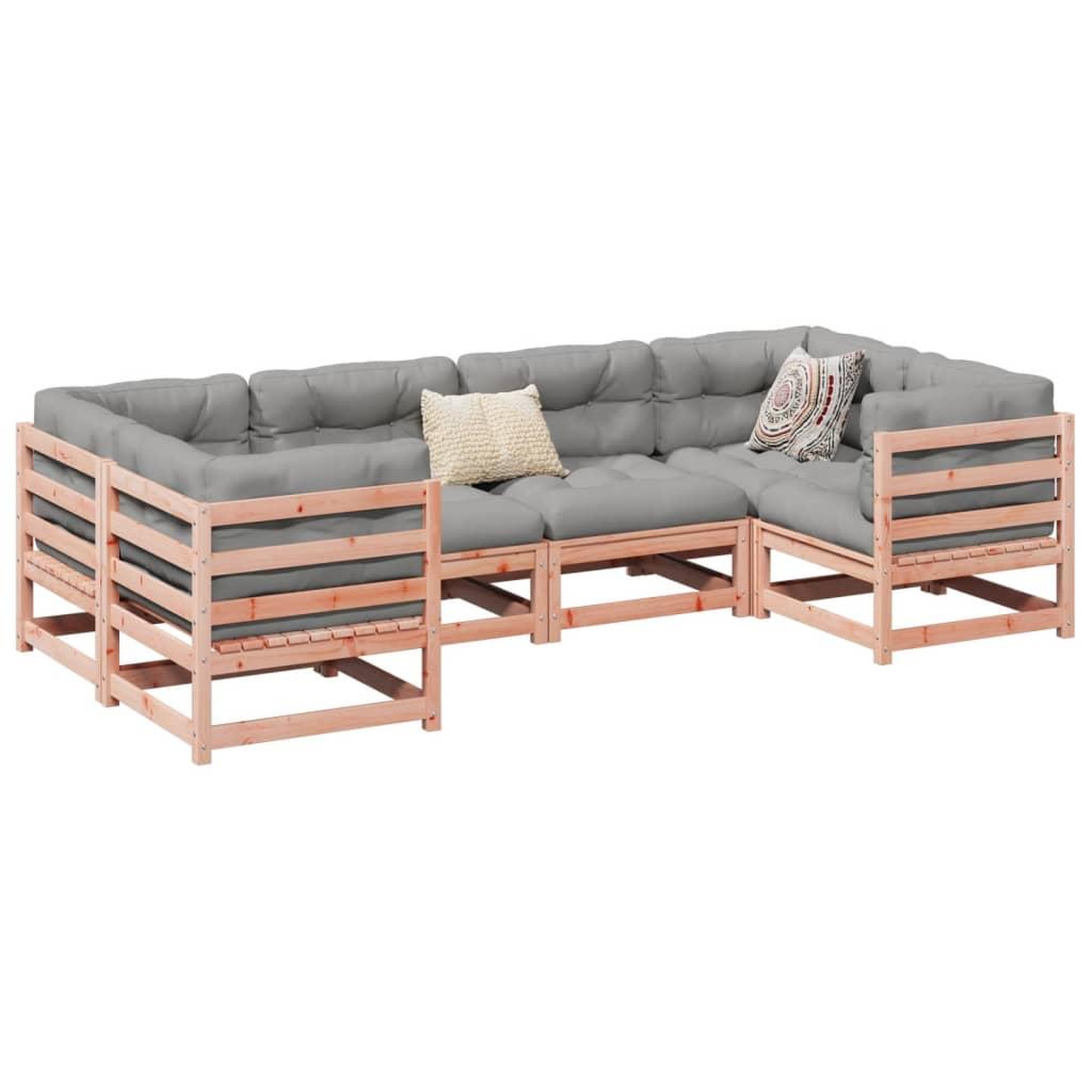 VIDAXL Salon de jardin 6 pcs bois massif sapin de douglas