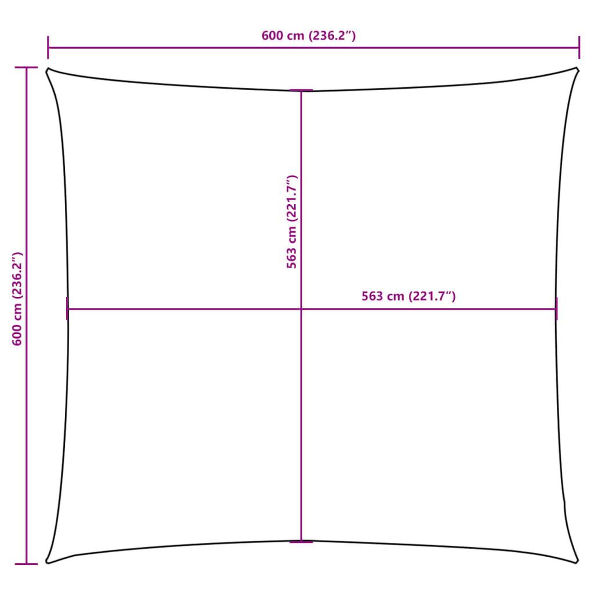 Voir la diapositive 6 : VIDAXL Voile de parasol tissu oxford carre 6x6 m beige