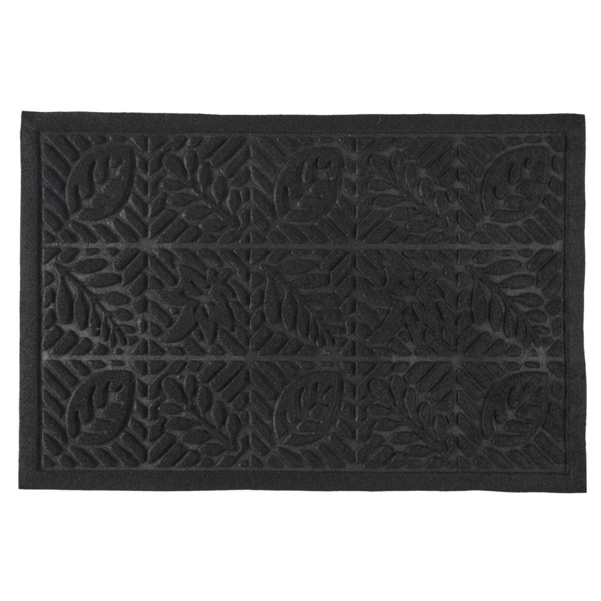 The Home Deco Factory Paillasson Embosse  Antidérapant  40x60cm Noir