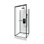 Voir la diapositive 2 : Aurlane Cabine de douche carré à motif carreaux de métro blanc 80x80 cm