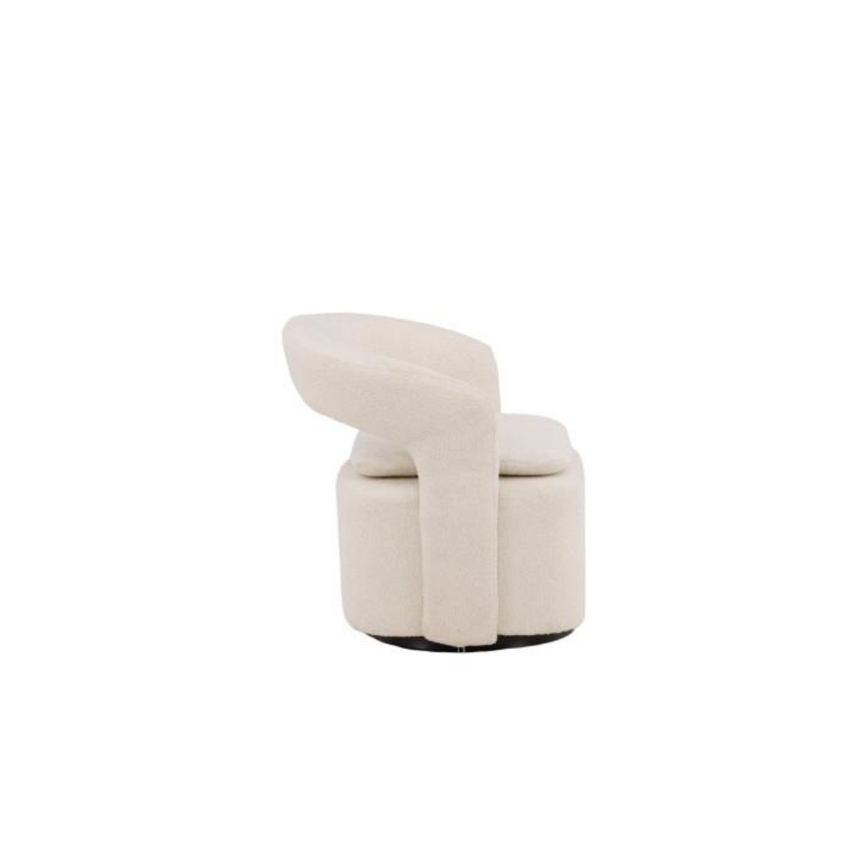 Paris Prix Fauteuil Design Bouclette  Laurel  71cm Blanc