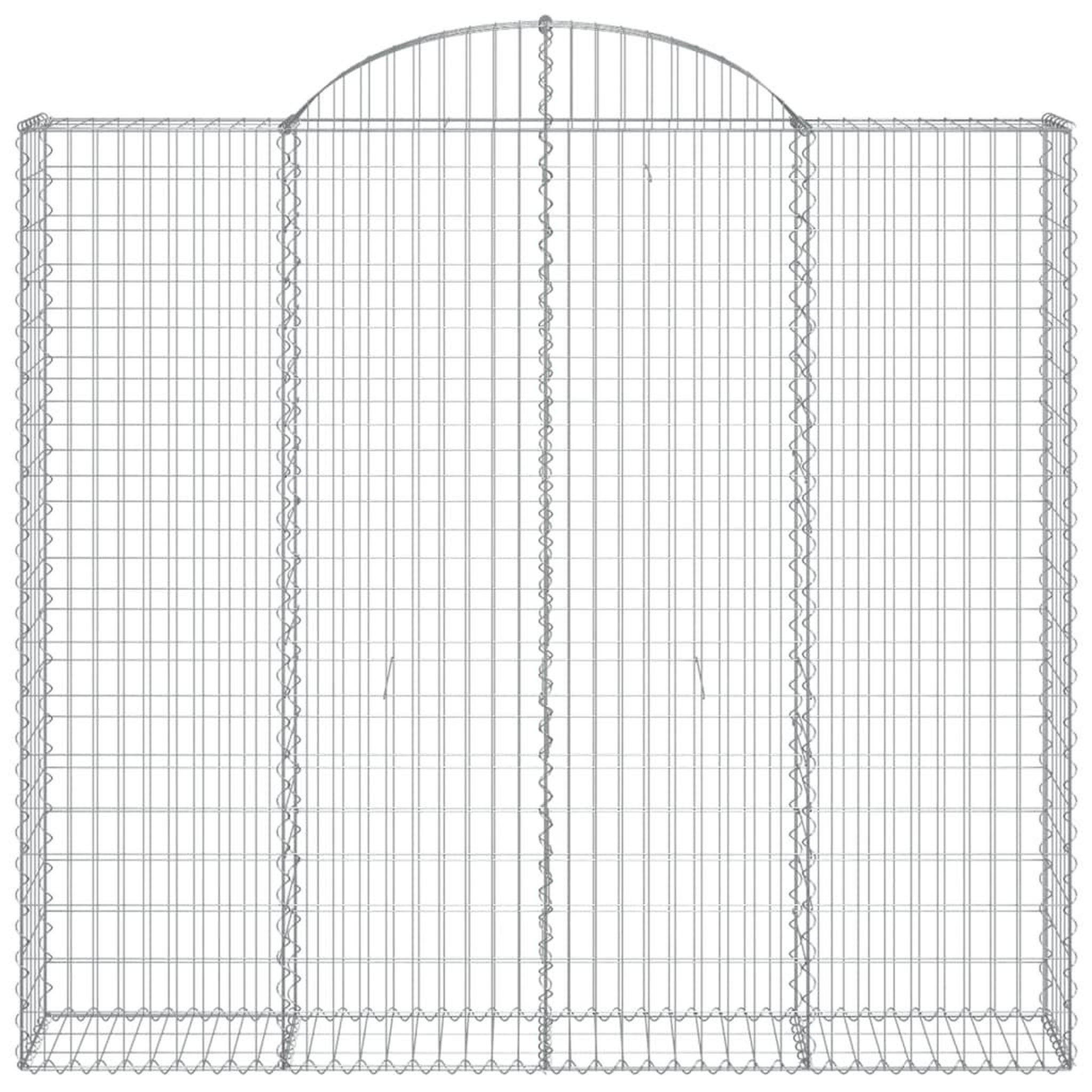 Voir la diapositive 4 : VIDAXL Paniers a gabions arques 11 pcs 200x50x180/200 cm Fer galvanise
