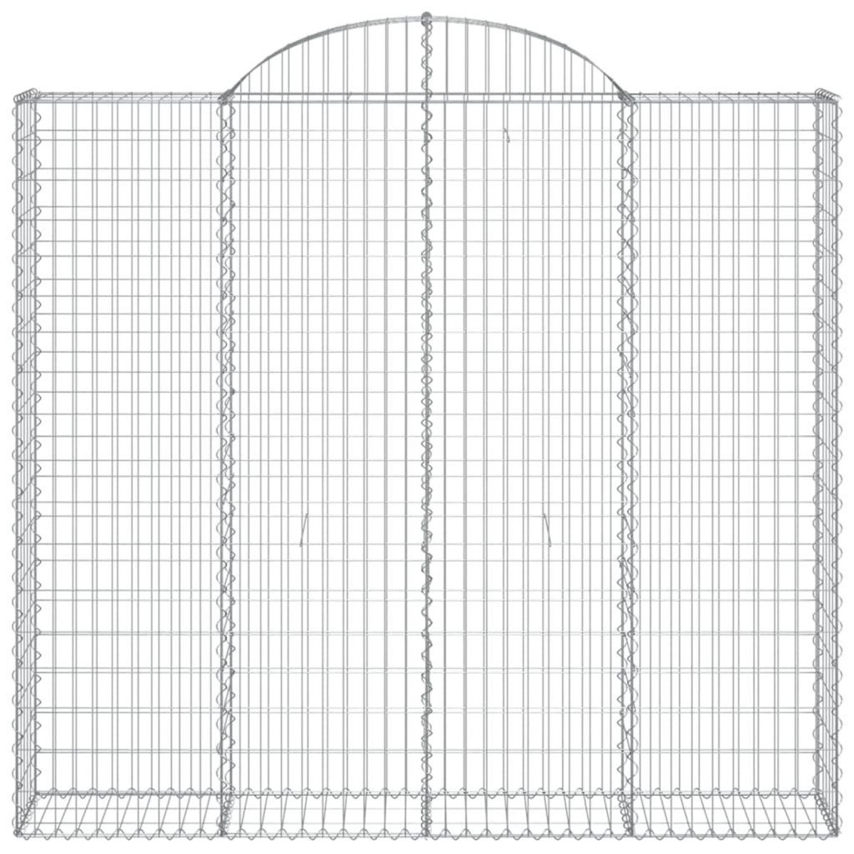 VIDAXL Paniers a gabions arques 11 pcs 200x50x180/200 cm Fer galvanise