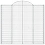 Voir la diapositive 4 : VIDAXL Paniers a gabions arques 11 pcs 200x50x180/200 cm Fer galvanise