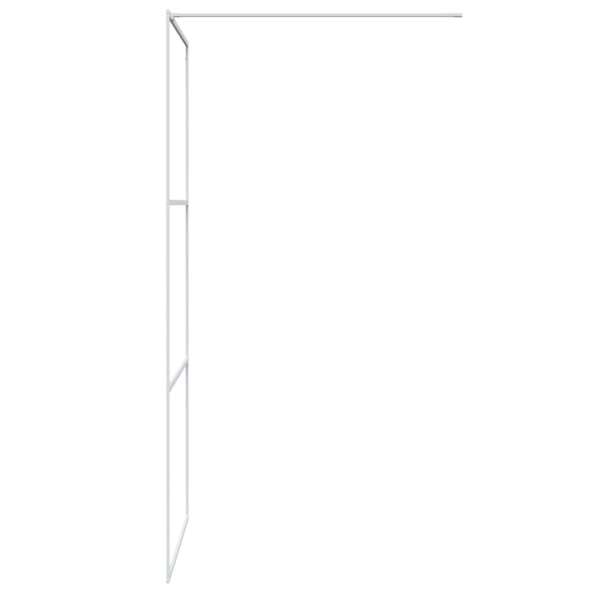 Voir la diapositive 4 : VIDAXL Paroi de douche Blanc 90x195 cm Verre ESG transparent