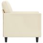 Voir la diapositive 4 : VIDAXL Fauteuil Crème 60 cm Similicuir