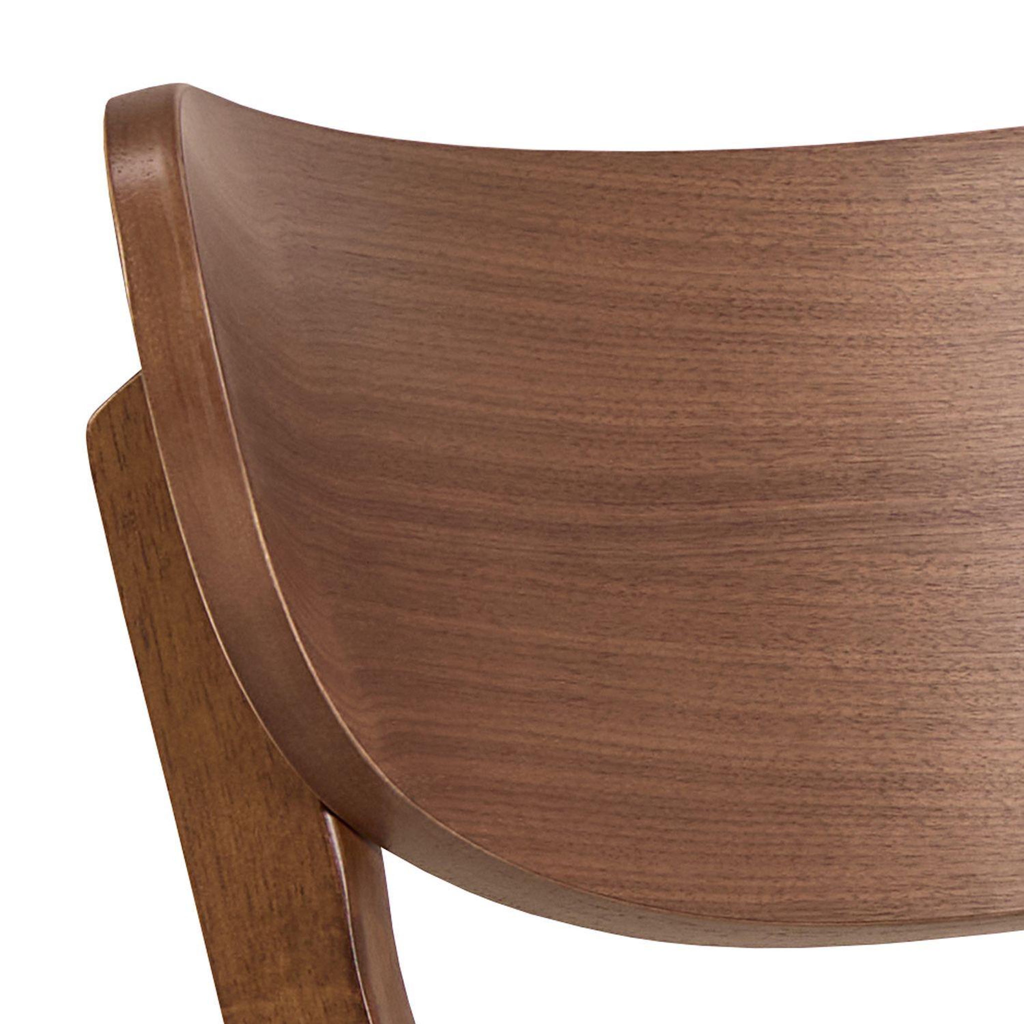 Voir la diapositive 6 : TOILINUX Lot de 2 chaises rétro en bois effet noyer suzanne - marron