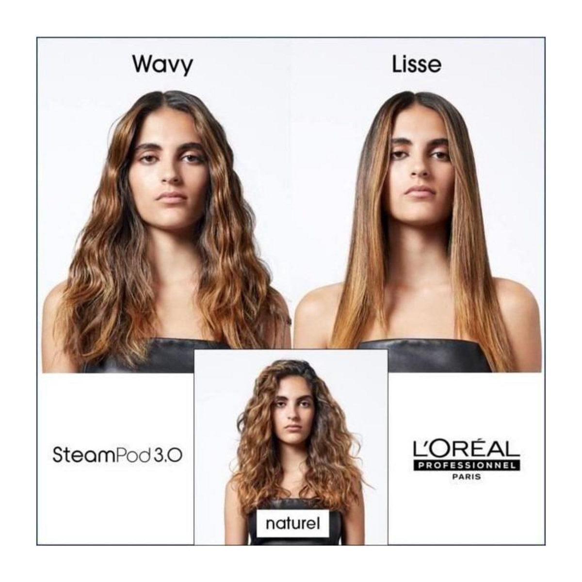 L'OREAL PROFESSIONNEL Pack Steampod 3.0 - L'Oréal Professionnel - UFR10011 - Lisseur vapeur professionnel 2 en 1 - Sérum - Soin vapo-activé - Blanc