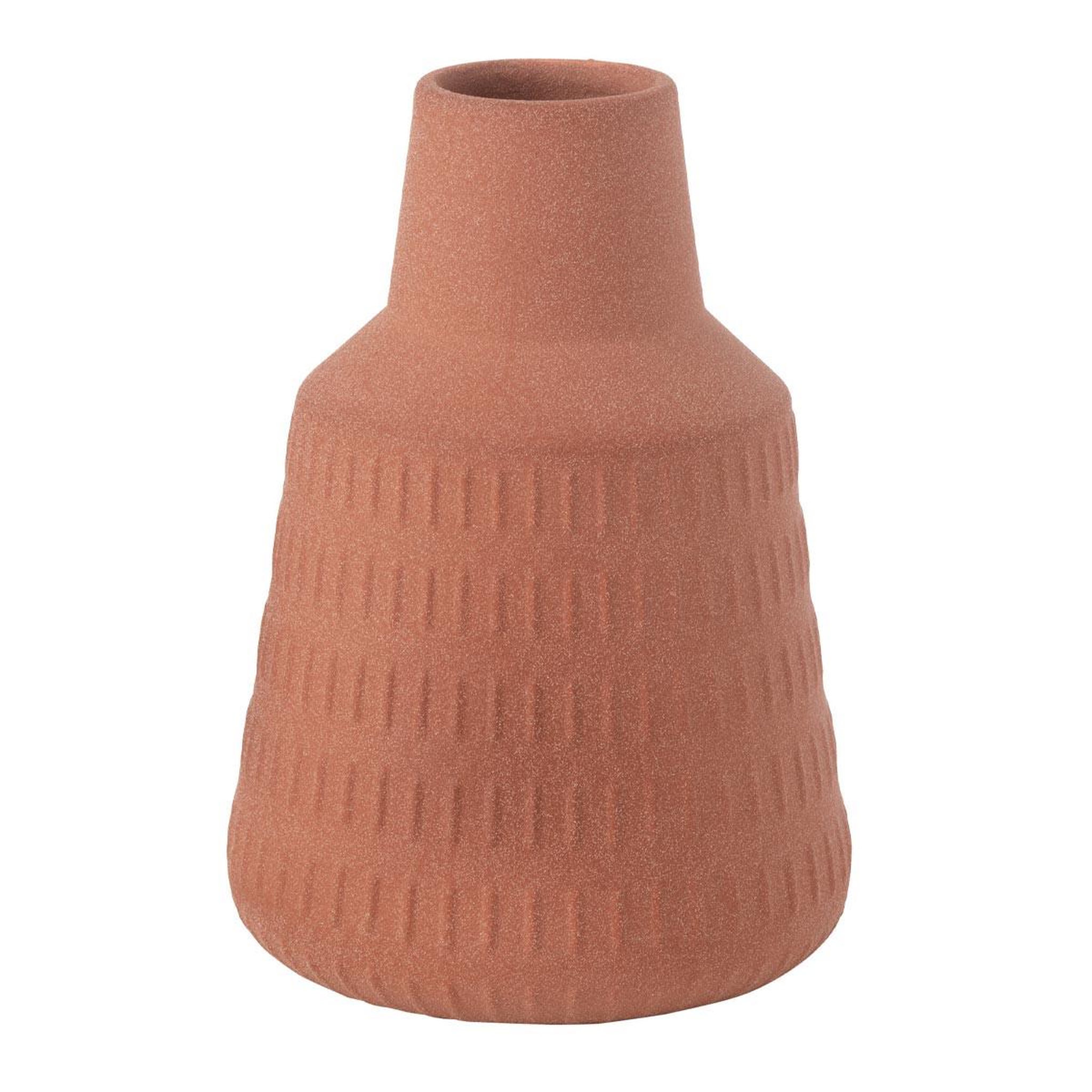 J-LINE Vase déco en porcelaine  ria  23cm terracotta