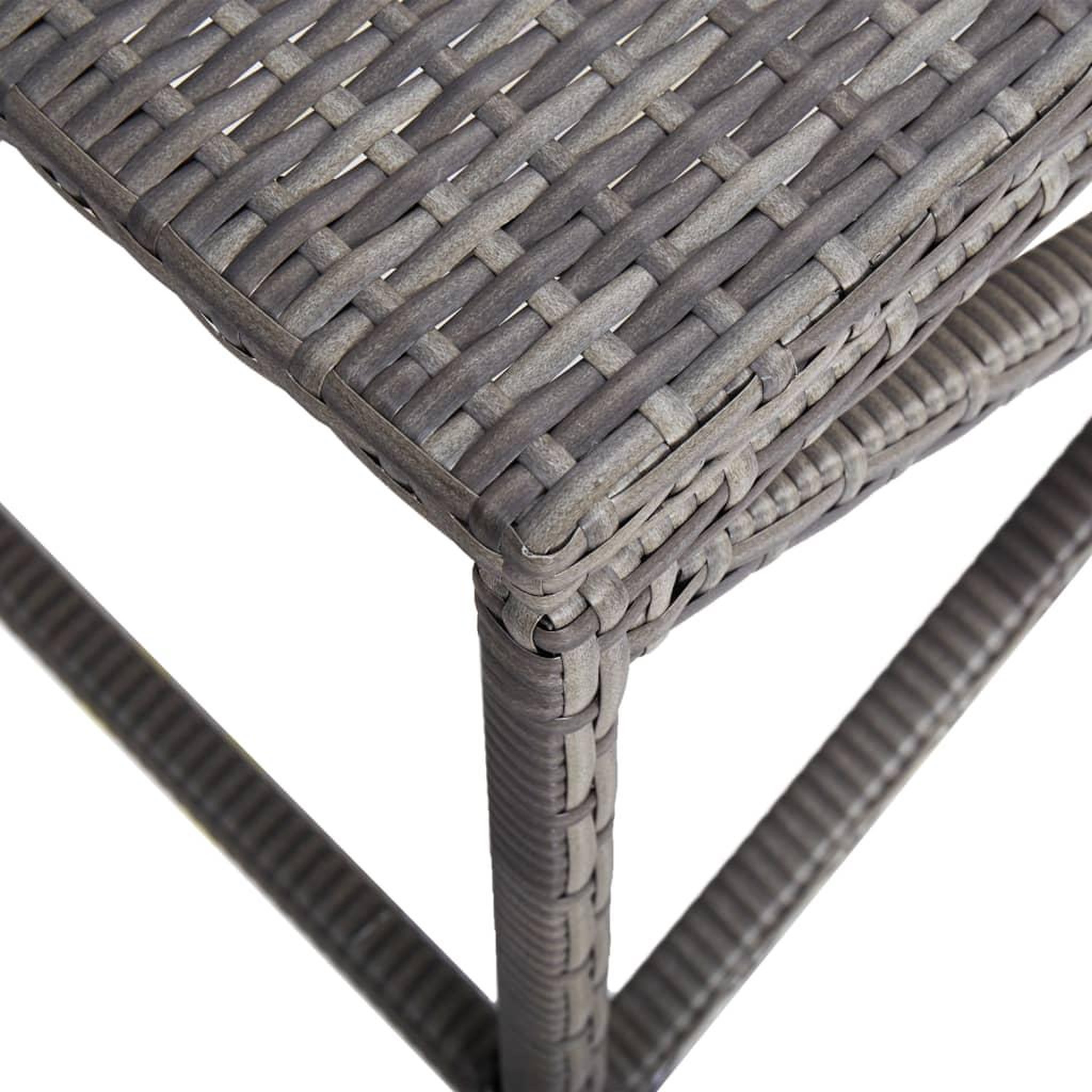 Voir la diapositive 4 : VIDAXL Banc de jardin 80 cm Resine tressee Gris