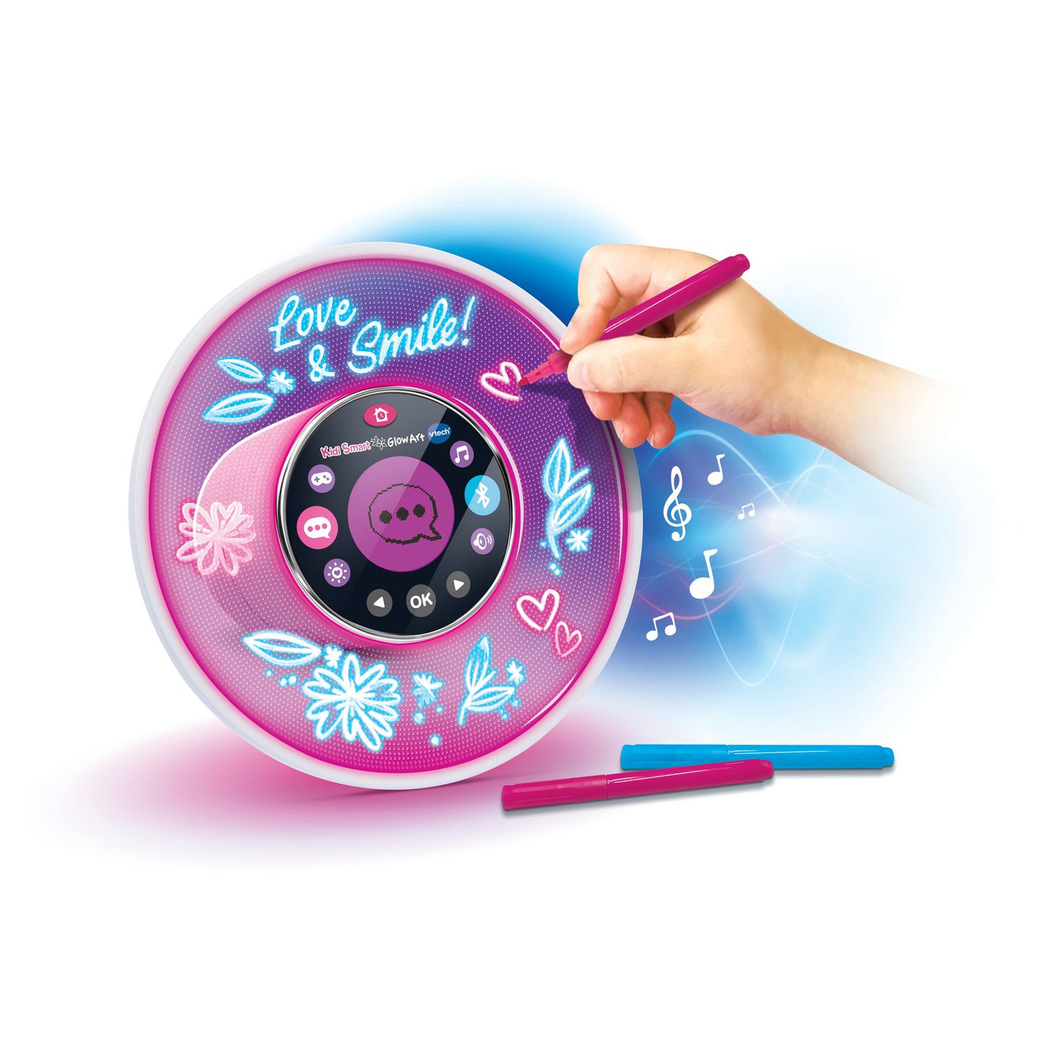 Voir la diapositive 1 : VTECH Enceinte musicale KidiSmart Glow Art