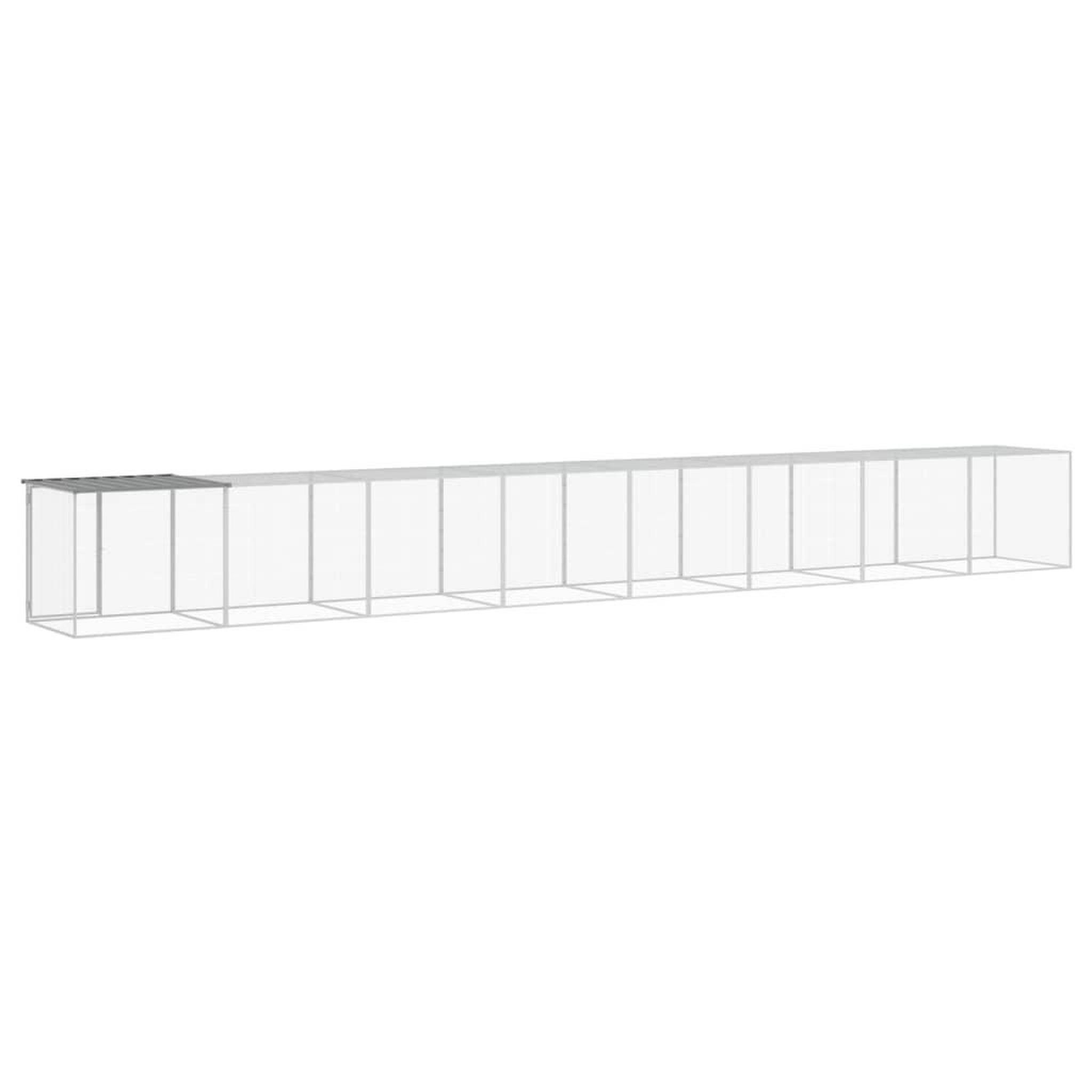 Voir la diapositive 5 : VIDAXL Poulailler avec toit gris clair 803x98x90 cm acier galvanise