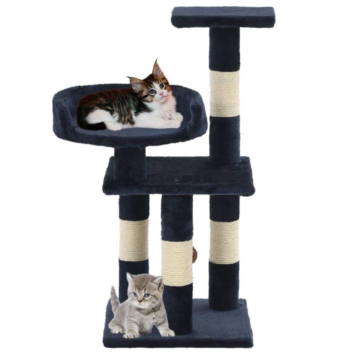 VIDAXL Arbre a chat avec griffoirs en sisal 65 cm Bleu