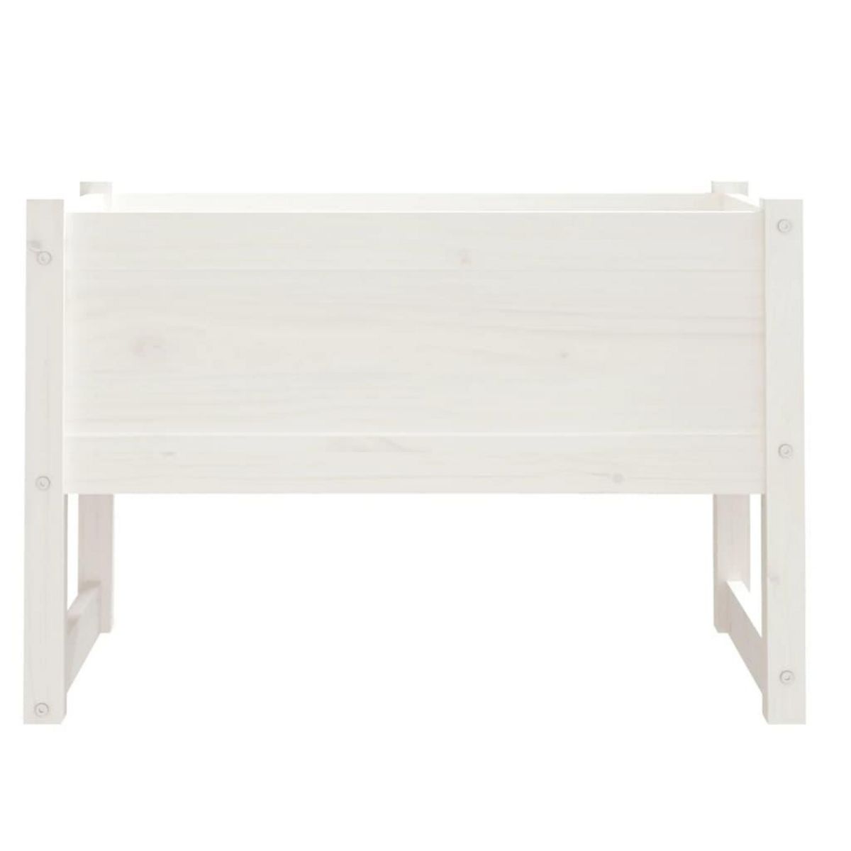 VIDAXL Jardiniere Blanc 78x40x52 cm Bois massif de pin