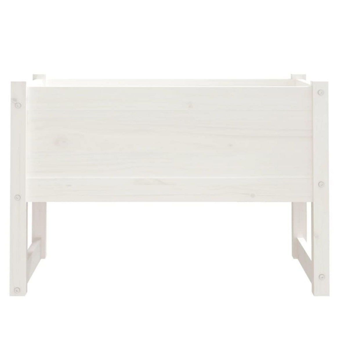 VIDAXL Jardiniere Blanc 78x40x52 cm Bois massif de pin