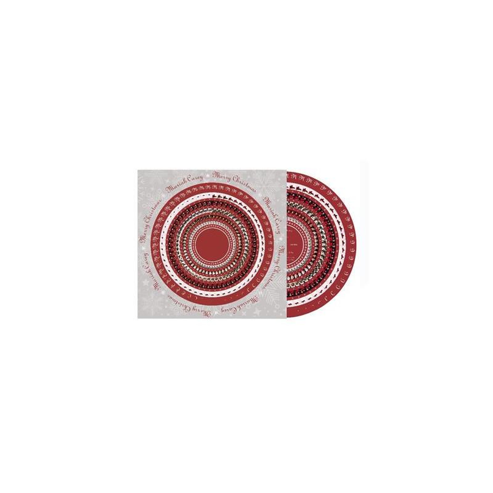 COLUMBIA Columbia merry christmas 30e anniversaire zoetrope en vinyle, design flocons étoiles rouge et blanc