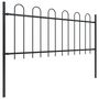 Voir la diapositive 2 : VIDAXL Cloture de jardin avec dessus en cerceau Acier 1,7 m Noir