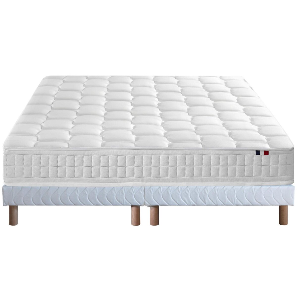 IDLITERIE Ensemble literie : matelas à ressorts COSMOS et sommier - qualité française