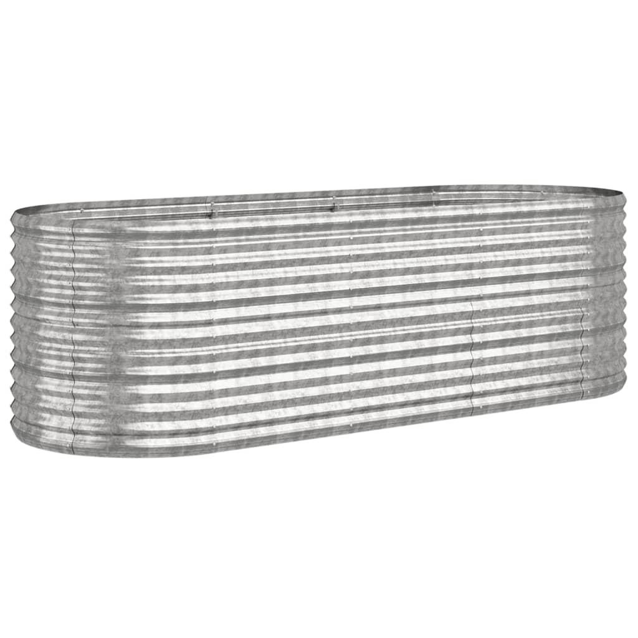 Voir la diapositive 2 : VIDAXL Lit sureleve de jardin Acier galvanise Argente