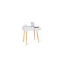 Voir la diapositive 4 : Coiffeuse avec miroir et pieds métal ELENA