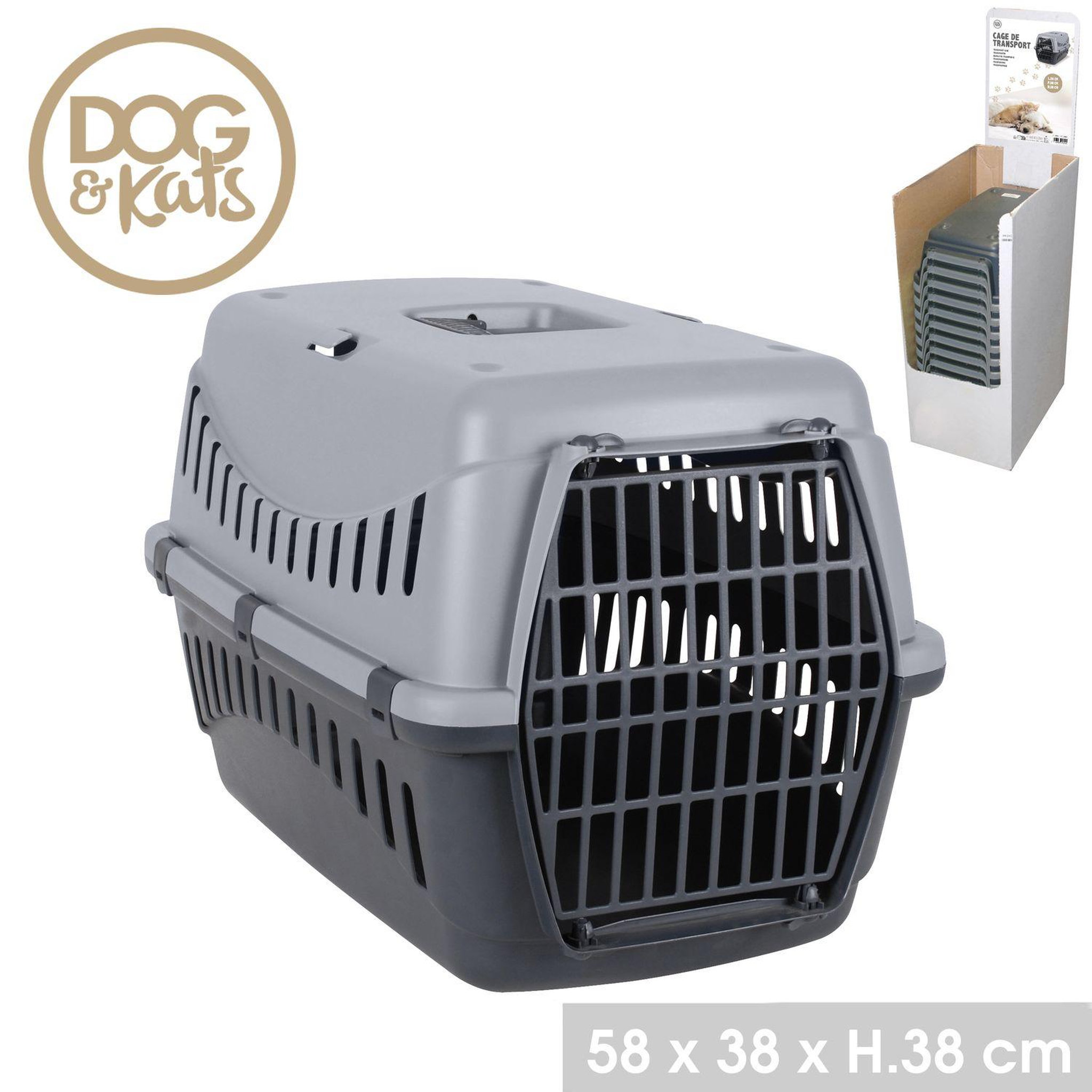 Voir la diapositive 2 : FORNORD Cage de transport gipsy - gris