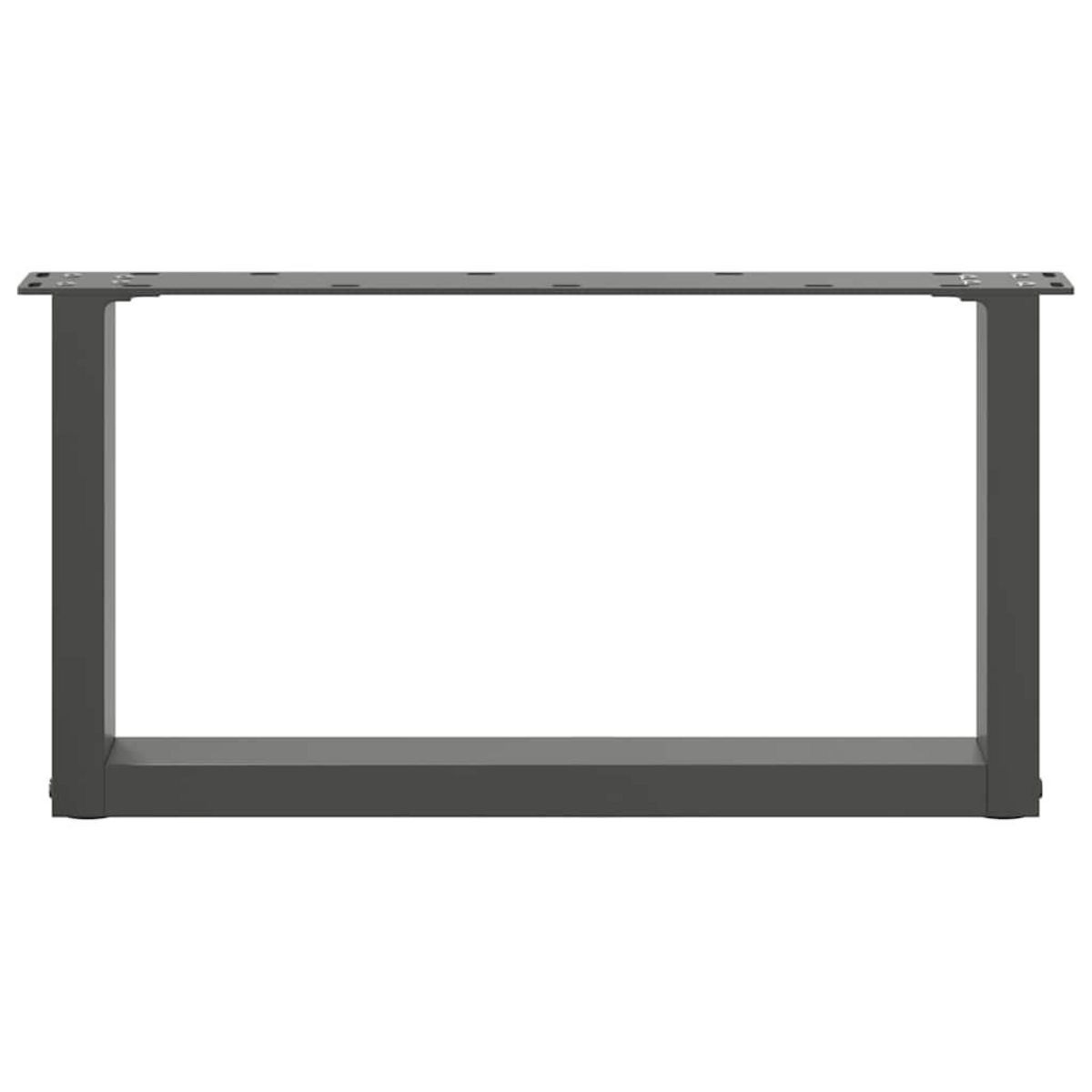 VIDAXL Pieds de table basse forme de U 2 pcs anthracite 70x(30-31) cm