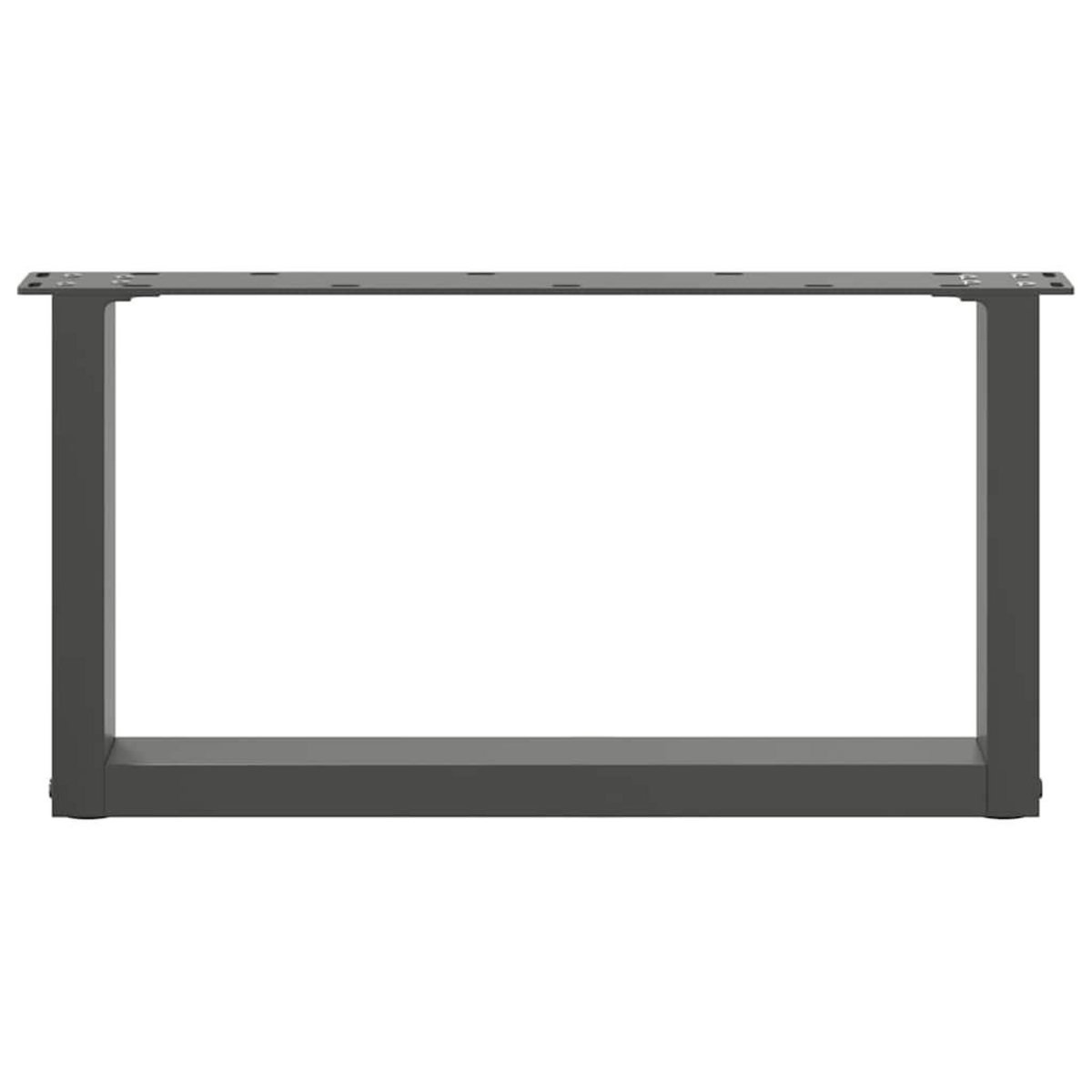 VIDAXL Pieds de table basse forme de U 2 pcs anthracite 70x(30-31) cm