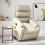 Voir la diapositive 1 : VIDAXL Fauteuil inclinable de massage electrique creme similicuir