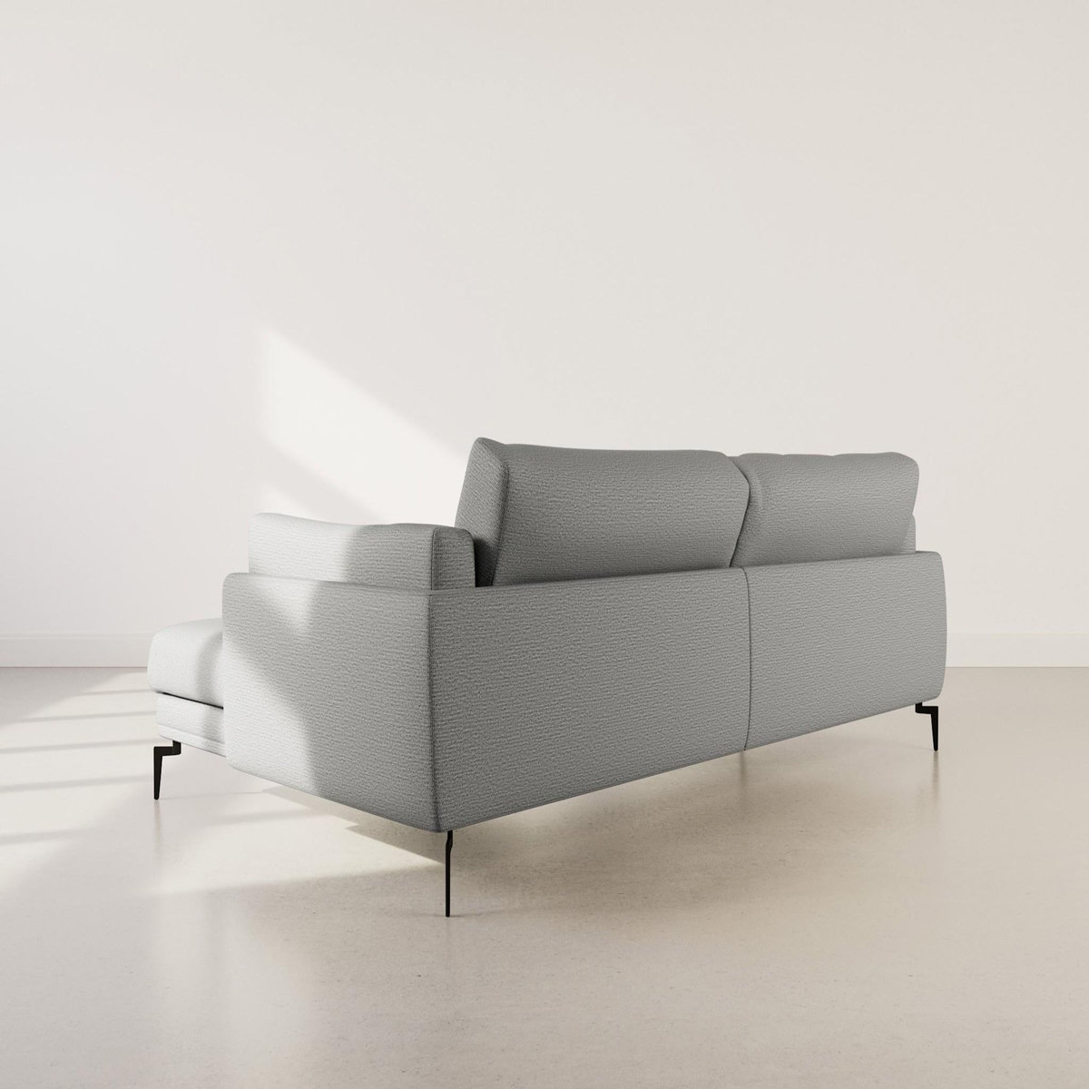 LISA DESIGN Carlos - canapé d'angle droit 4 places ultra moelleux en tissu texturé