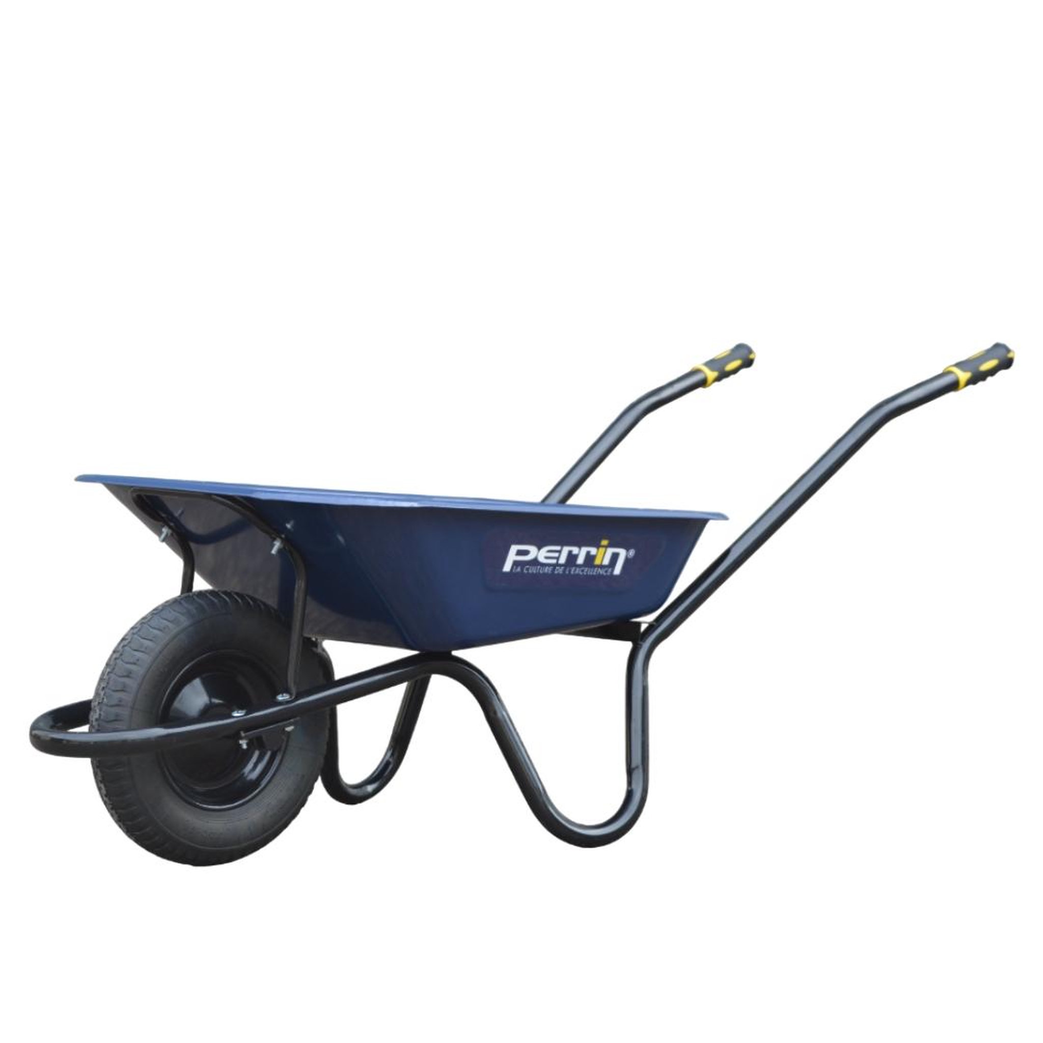 OUTILS PERRIN Brouette chantier 100 l - dynamic renforcée - roue gonflée - châssis acier ø32 mm - 190 kg