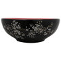 Voir la diapositive 2 : VIDAXL Vasque a poser noir et rouge rond Φ41x14 cm ceramique