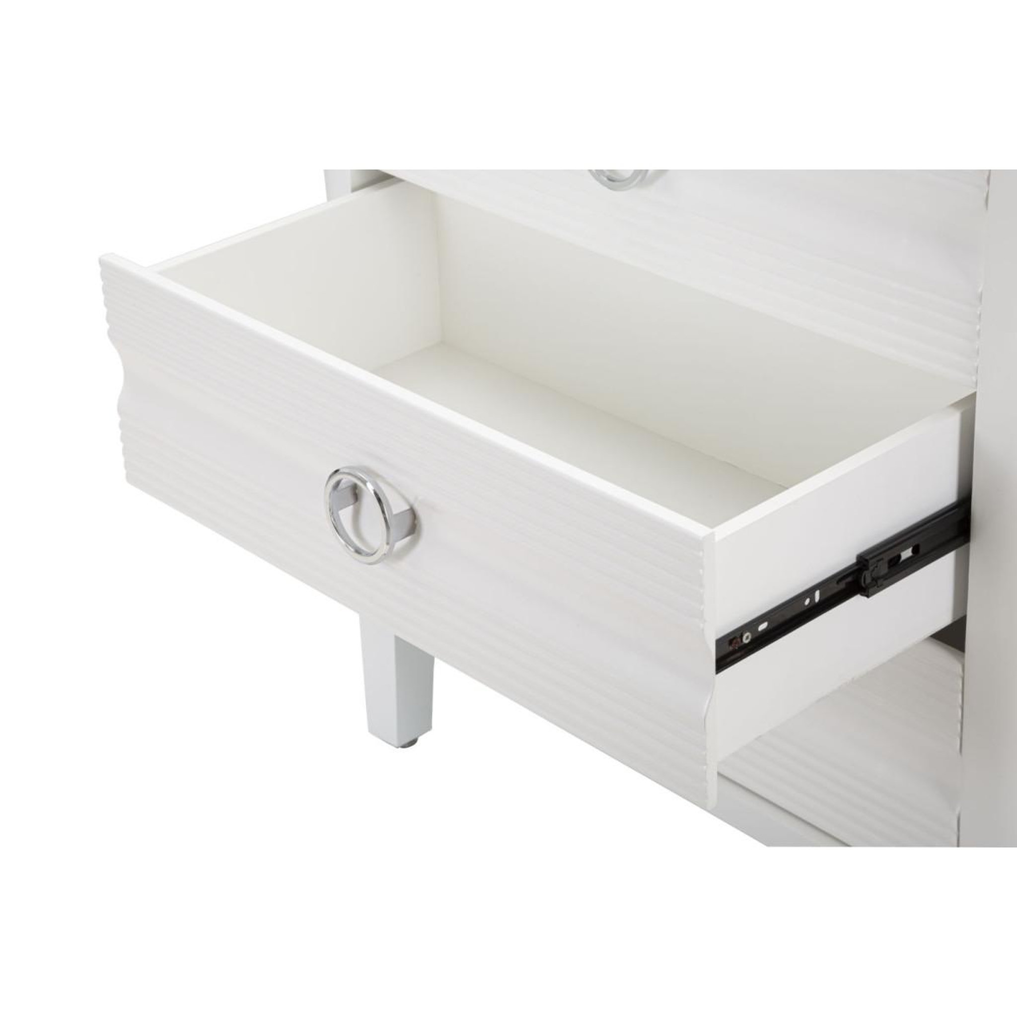 Voir la diapositive 6 : Paris Prix Commode 3 tiroirs en bois  shine  84cm blanc