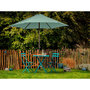 Voir la diapositive 3 : GARDENSTAR Table de jardin pliante - 2 places - Acier - Bleu azur