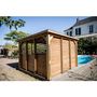 Voir la diapositive 3 : Habrita Pool house - Deux parois avec comptoirs - 14,36m² - BLUETERM
