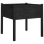Voir la diapositive 2 : VIDAXL Jardiniere d'exterieur Noir 70x70x70 cm Bois de pin massif