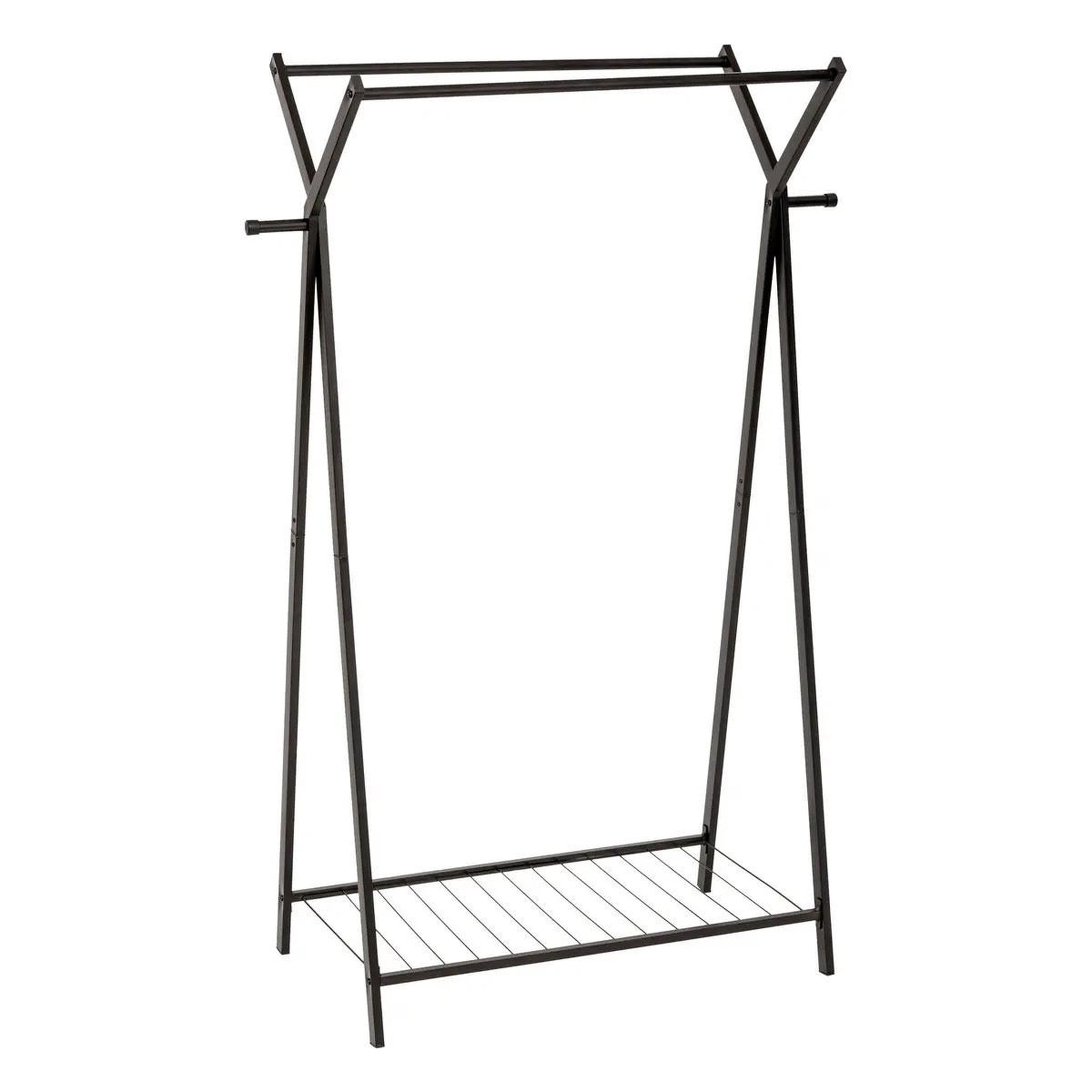 FIVE Portant à vêtements double en métal  metty  145cm noir