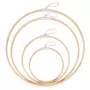 Rayher 4 anneaux de bambou et fil de coton à suspendre Ø 12 à 30 cm