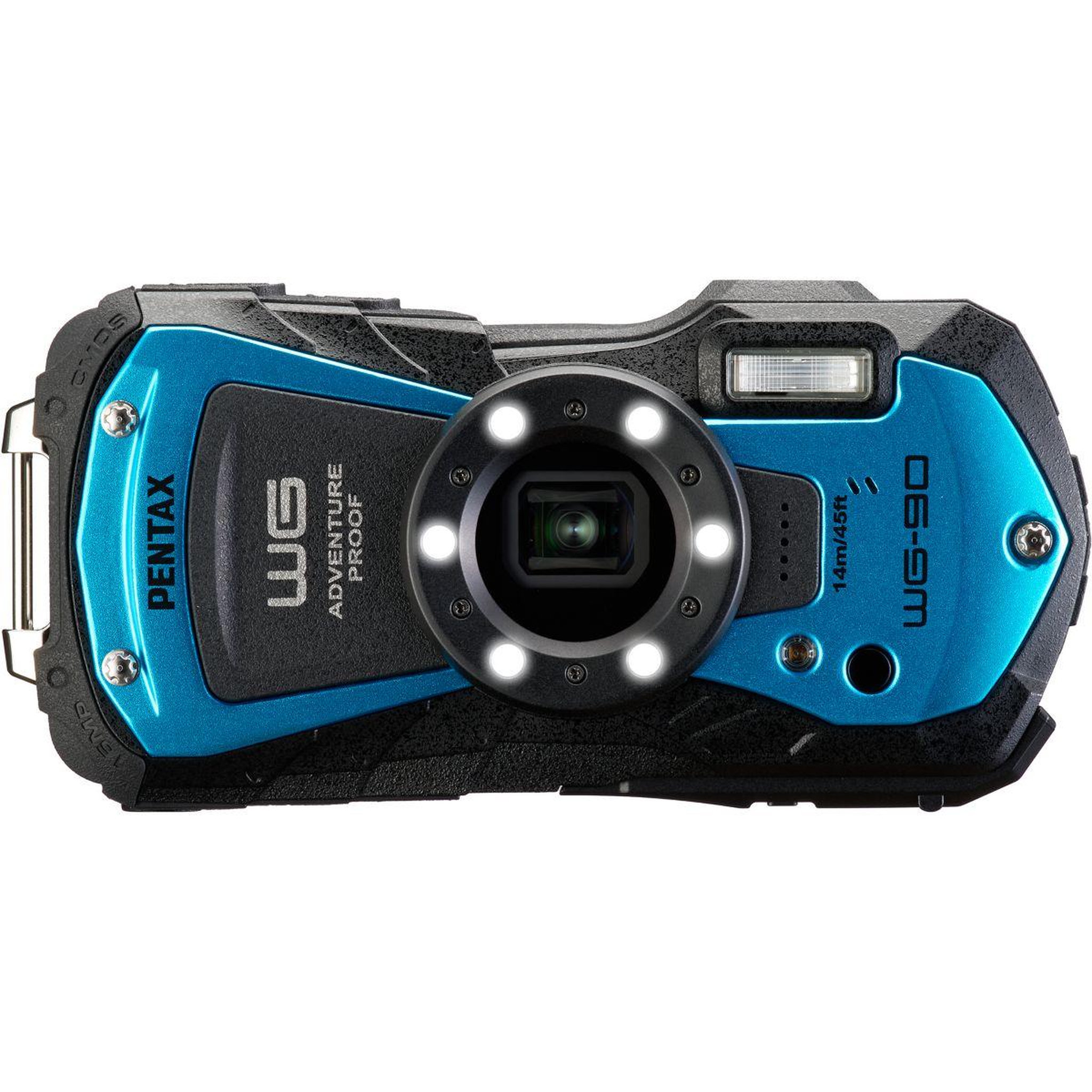 Voir la diapositive 2 : PENTAX Appareil photo Compact WG-90 Bleu