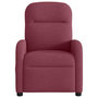 Voir la diapositive 3 : VIDAXL Fauteuil de massage inclinable Rouge bordeaux Tissu