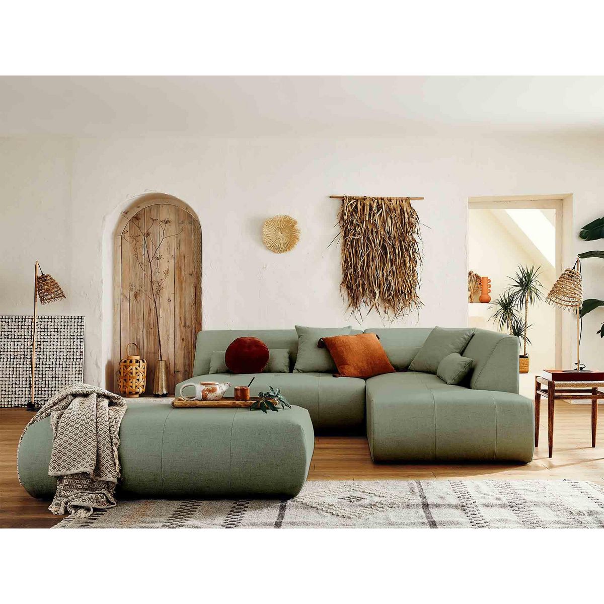 LISA DESIGN Onyx - pouf modulable - en tissu