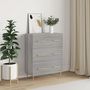 Voir la diapositive 1 : VIDAXL Buffet sonoma gris 69,5x34x90 cm bois d'ingenierie