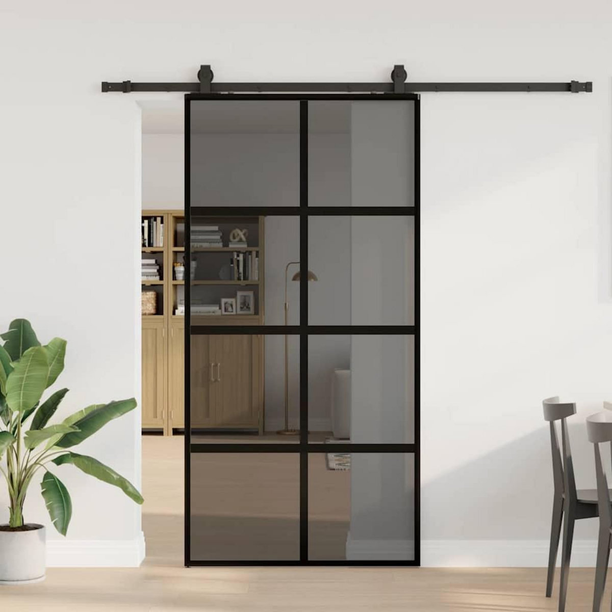 VIDAXL Porte coulissante avec kit de quincaillerie noir 102,5x205 cm