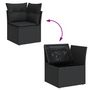 Voir la diapositive 4 : VIDAXL Salon de jardin 9 pcs avec coussins noir resine tressee