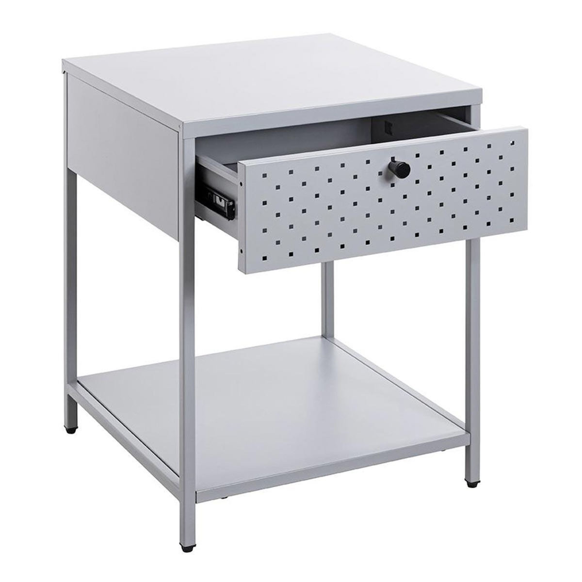 Paris Prix Table de Chevet 1 Tiroir  Boston  53cm Gris