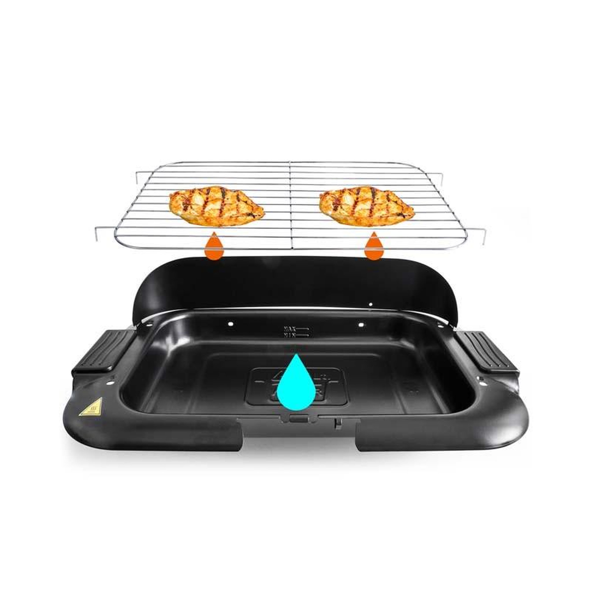 Voir la diapositive 3 : KITCHENCOOK Kitchencook - xbbq 36 - barbecue électrique sur pieds - 2000 w - thermostat réglable