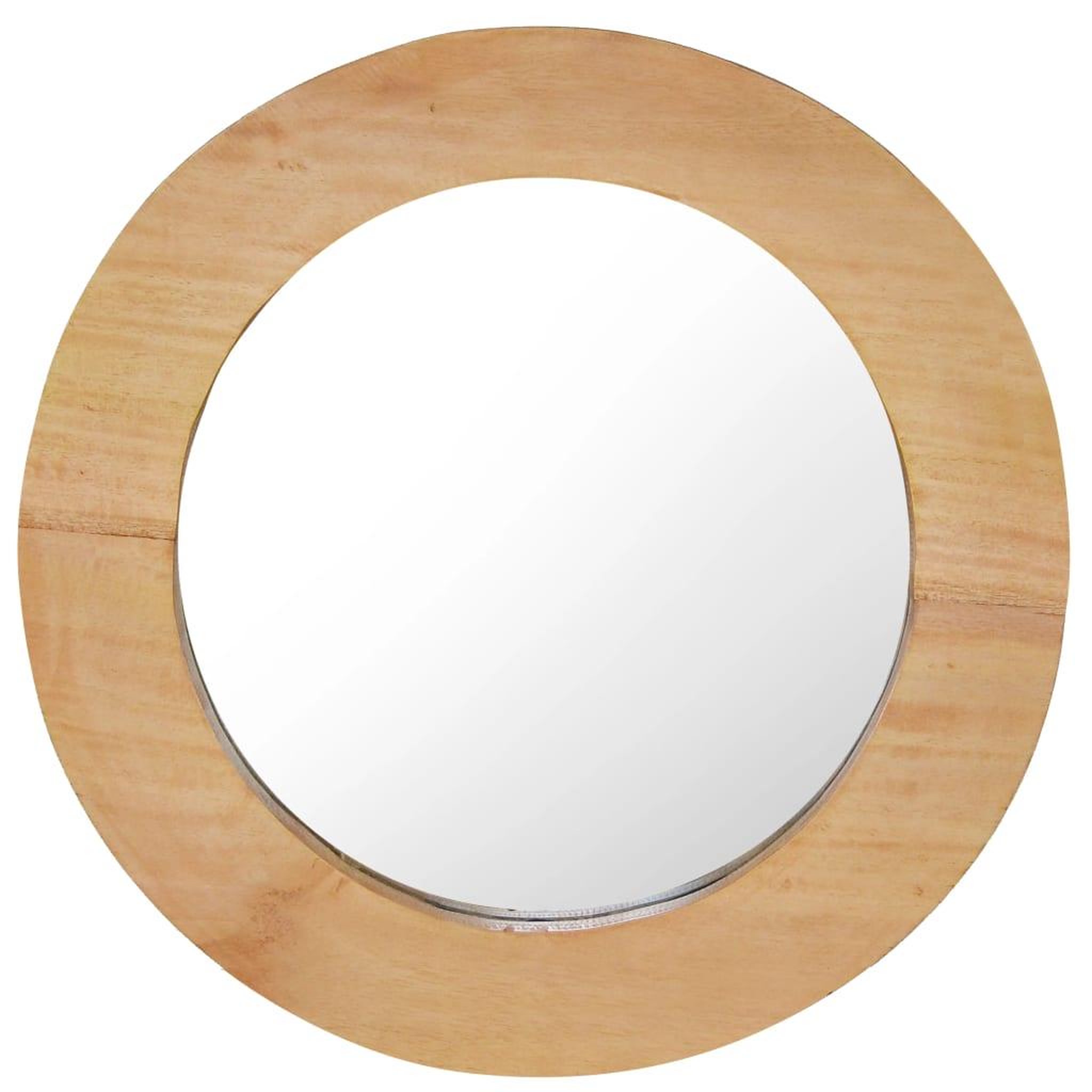 Voir la diapositive 1 : VIDAXL Miroir mural 40 cm Teck Rond