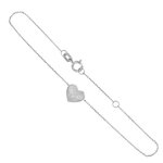 L'ATELIER D'AZUR Bracelet Or Blanc et Diamants - Motif Coeur