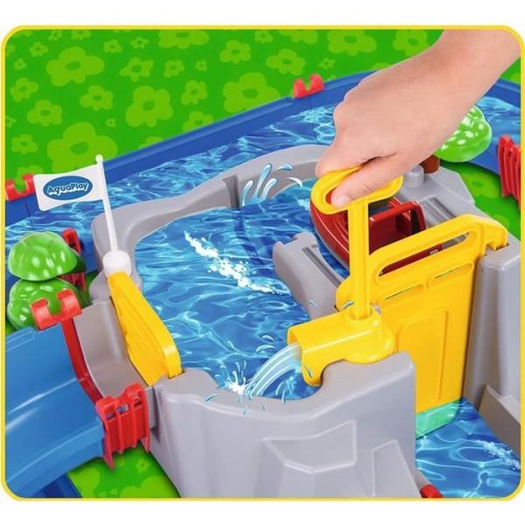Voir la diapositive 3 : SMOBY Smoby - Circuit de jeu d'eau AquaPlay - Mountain Lake - 2 bâteaux + 3 figurines animaux - Fabriqué en Allemagne - Dés 3ans