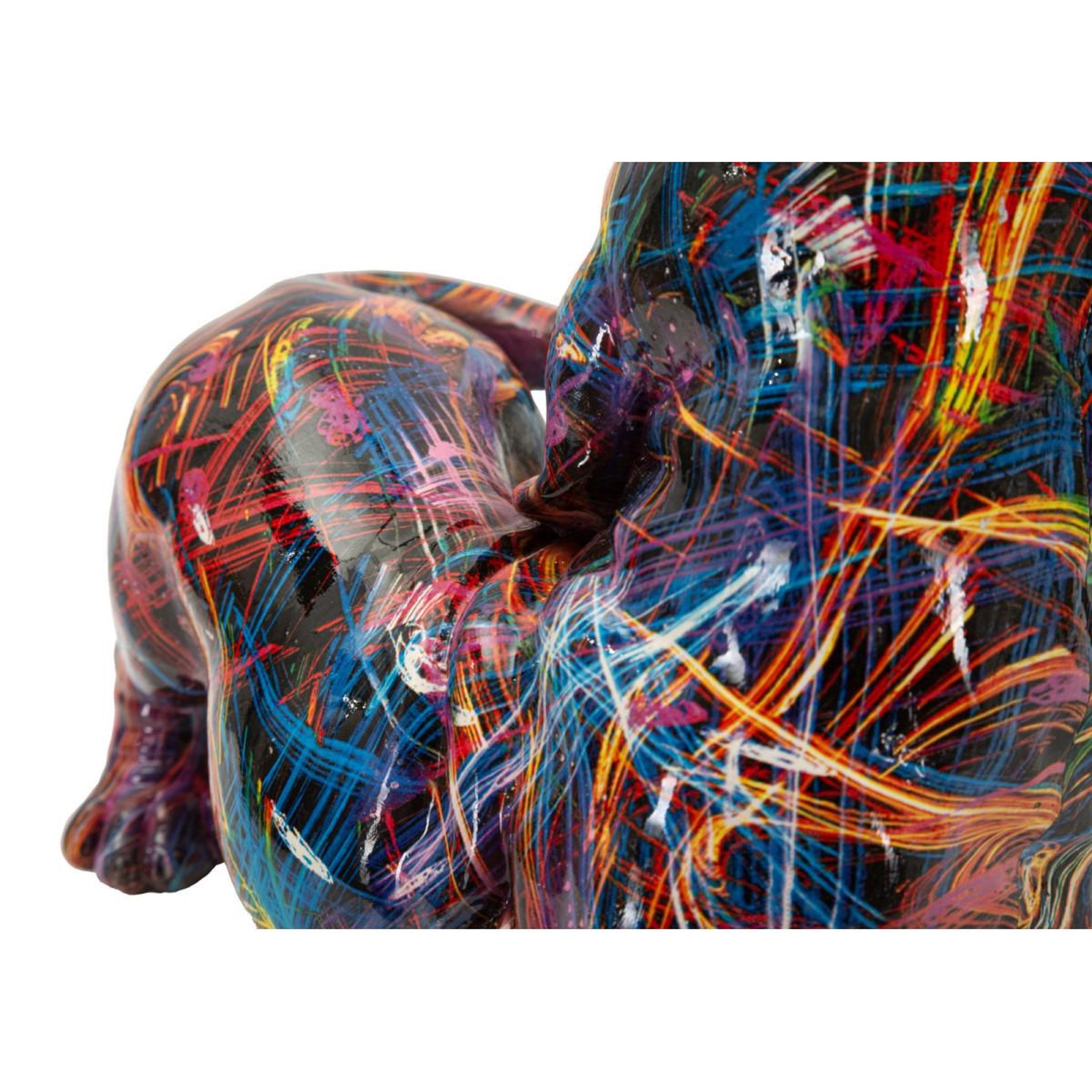 Voir la diapositive 6 : Paris Prix Statuette teckel en résine  psyco  20cm multicolore