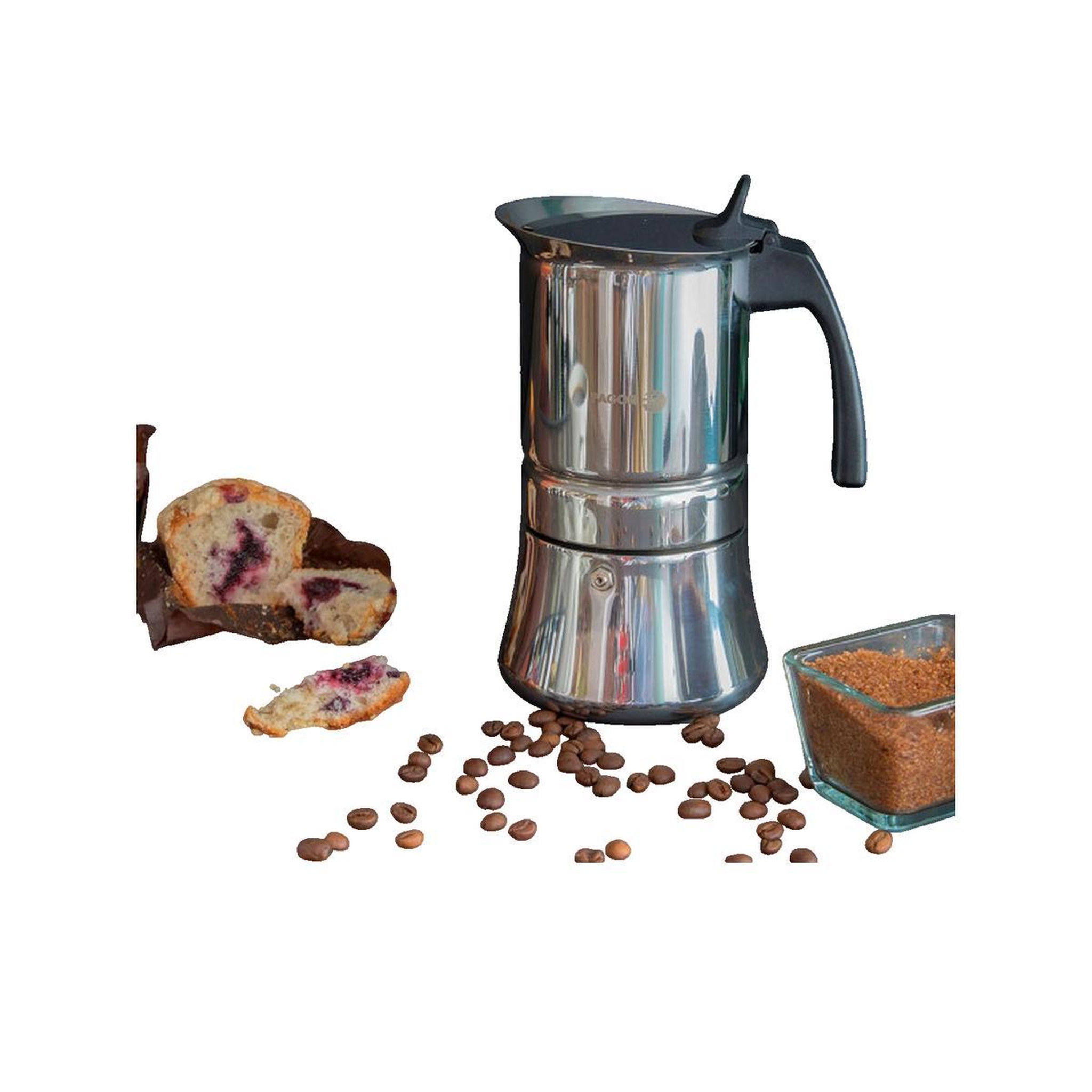 Voir la diapositive 3 : Fagor Cafetière Italienne Fagor en Acier Inoxydable 4 tasses